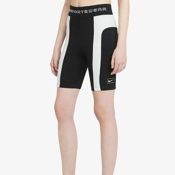 Nike Sportswear NSW Street Bike Compression Shorts Tights Black White Women's S - Picture 3 of 13